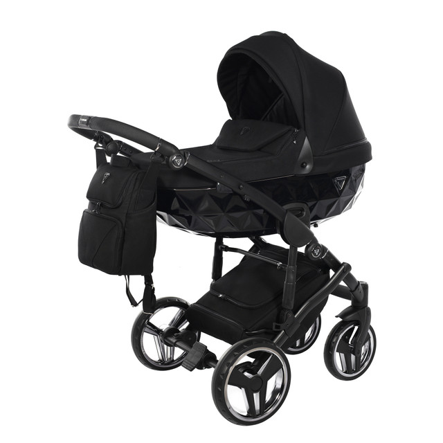 Junama Basic 01 Black Bērnu rati 3in1