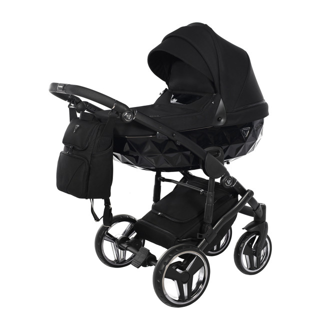 Junama Basic 01 Black Bērnu rati 3in1