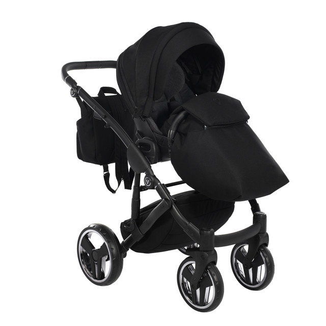 Junama Basic 01 Black Bērnu rati 3in1