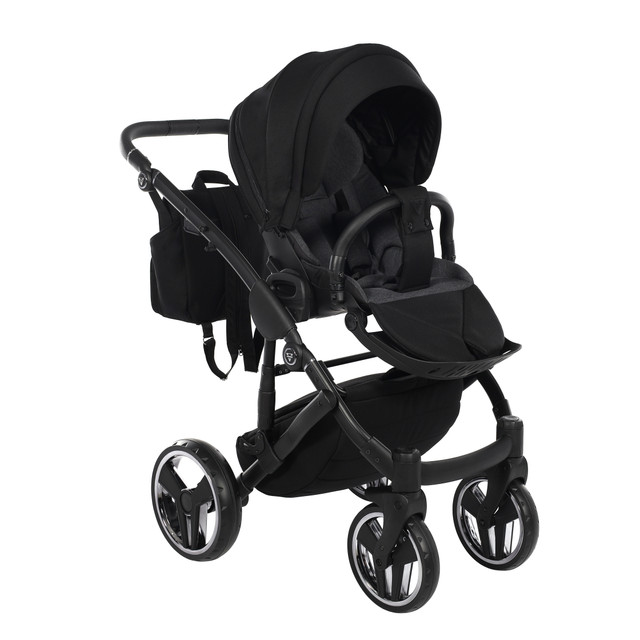 Junama Basic 01 Black Bērnu rati 3in1