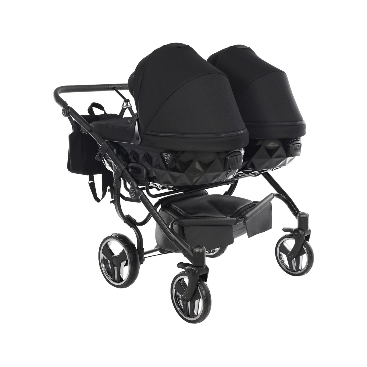 Junama Basic Duo 01 Black Коляска для двойняшек 3in1