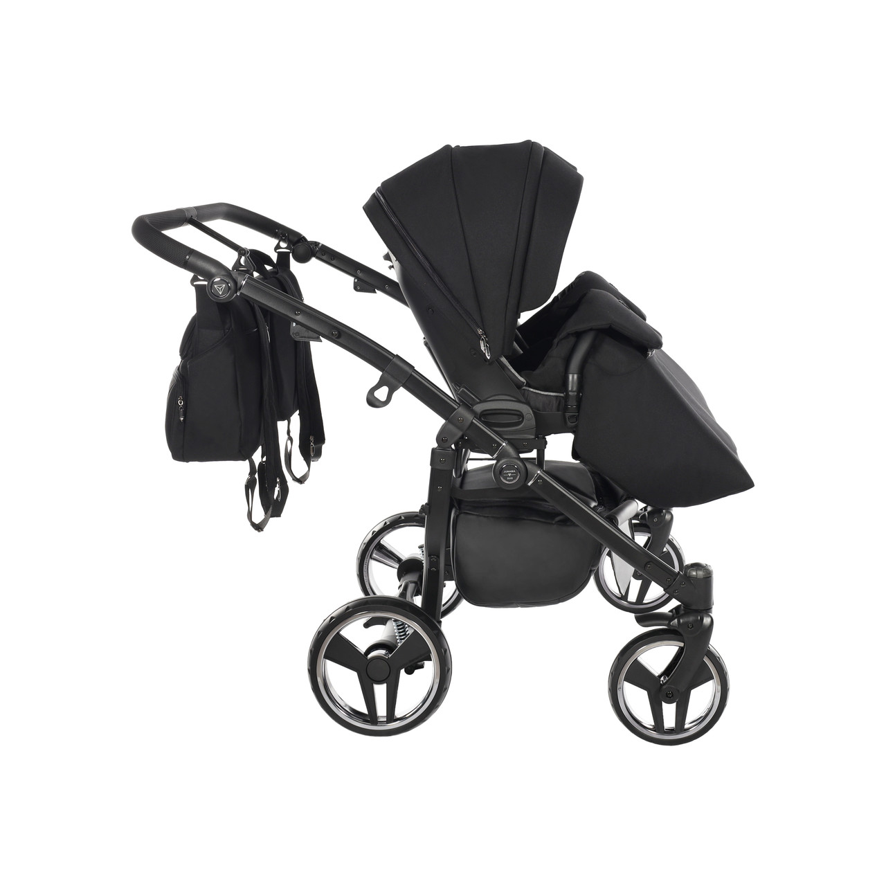 Junama Basic Duo 01 Black Коляска для двойняшек 3in1