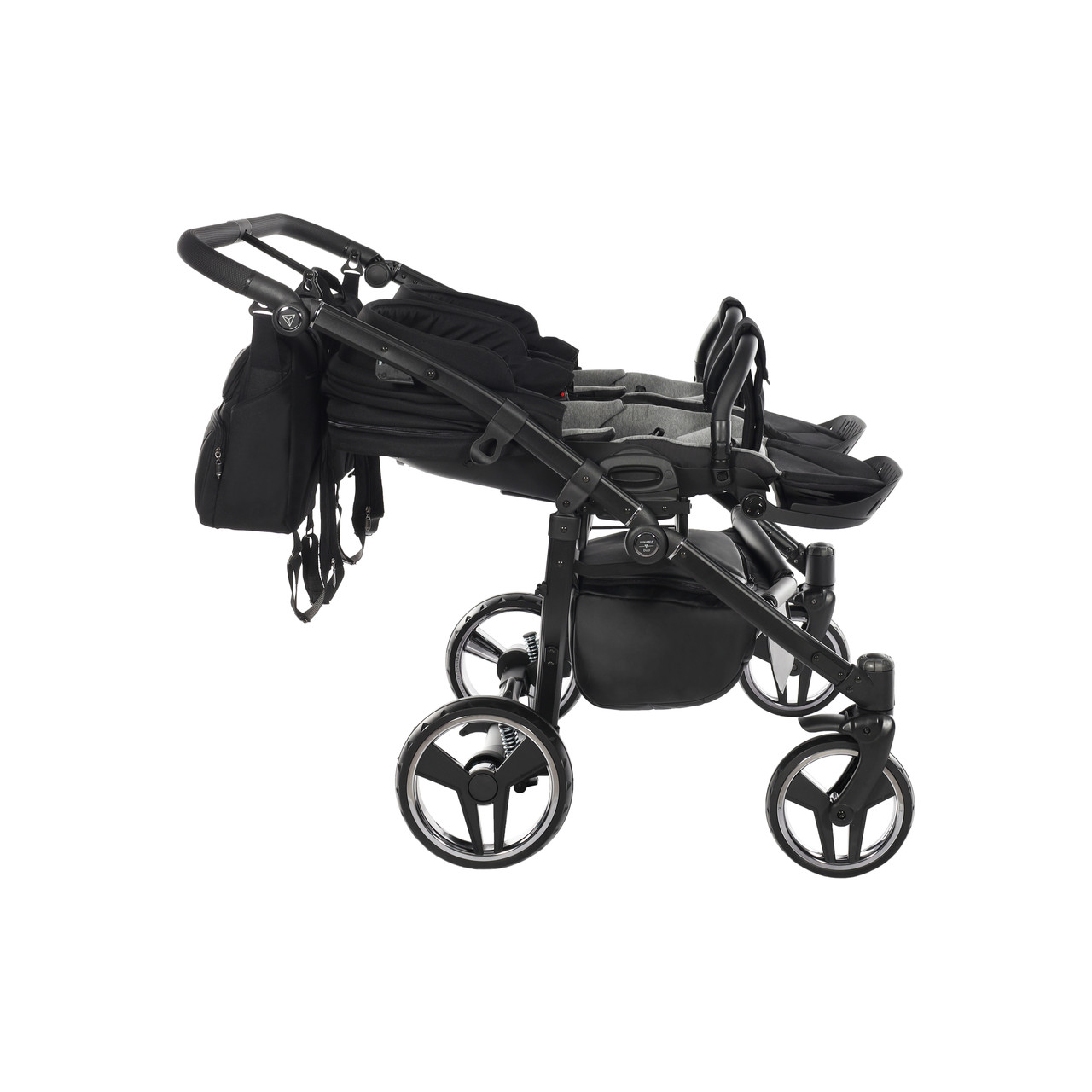 Junama Basic Duo 01 Black Коляска для двойняшек 3in1