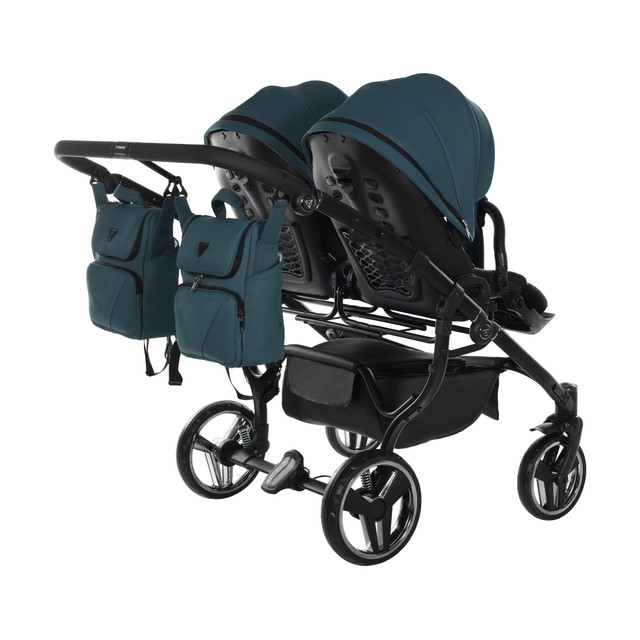 Junama Basic Duo 02 Teal Коляска для двойняшек 3in1