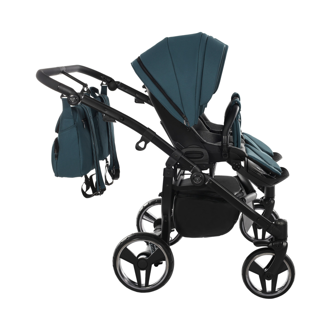 Junama Basic Duo 02 Teal Коляска для двойняшек 3in1