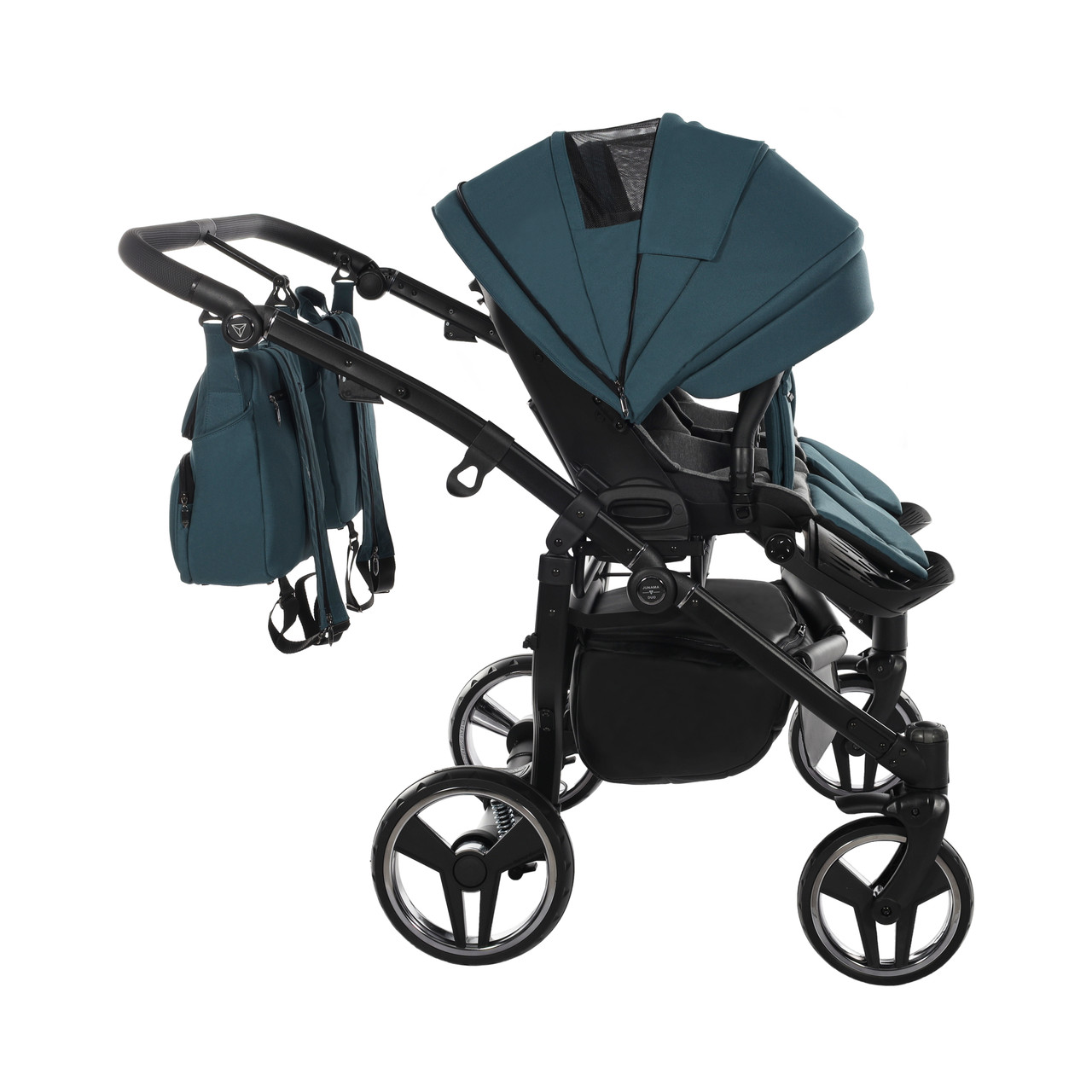 Junama Basic Duo 02 Teal Коляска для двойняшек 3in1