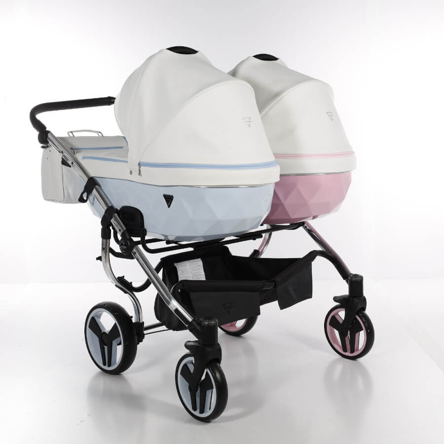 Junama Candy Duo Pink / Blue Dvīņu rati 3in1