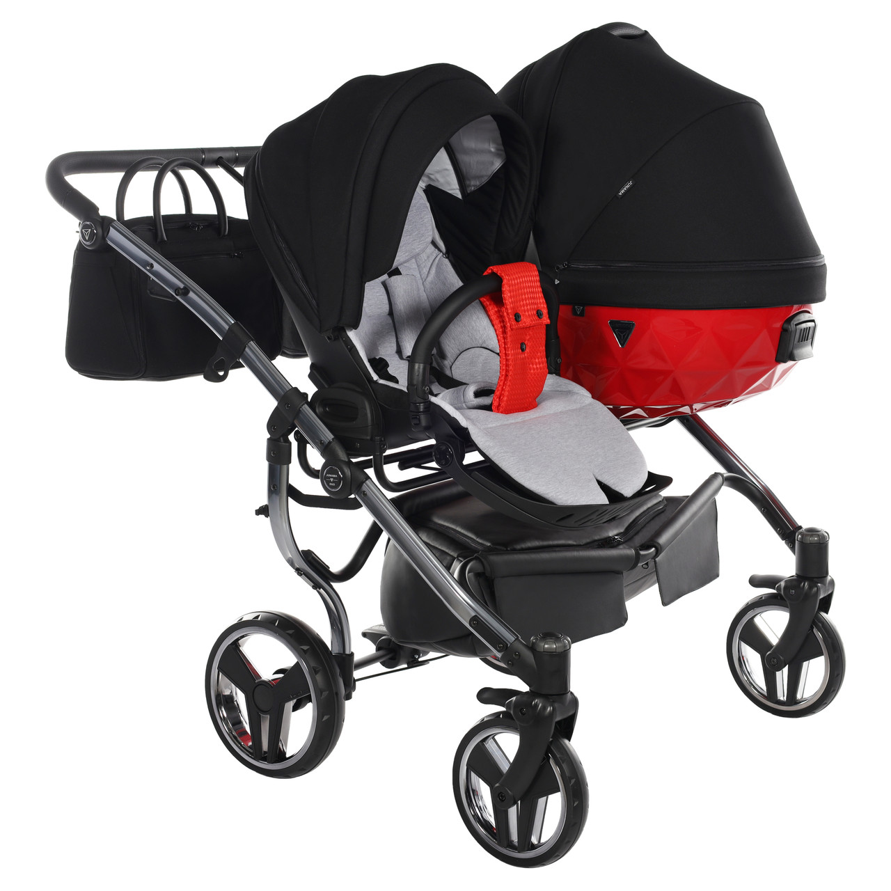 Junama Diamond S-Line Duo 01 Red Dvīņu rati 2in1