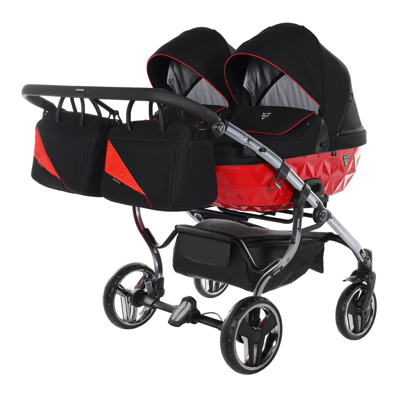 Junama Diamond S-Line Duo 01 Red Dvīņu rati 2in1