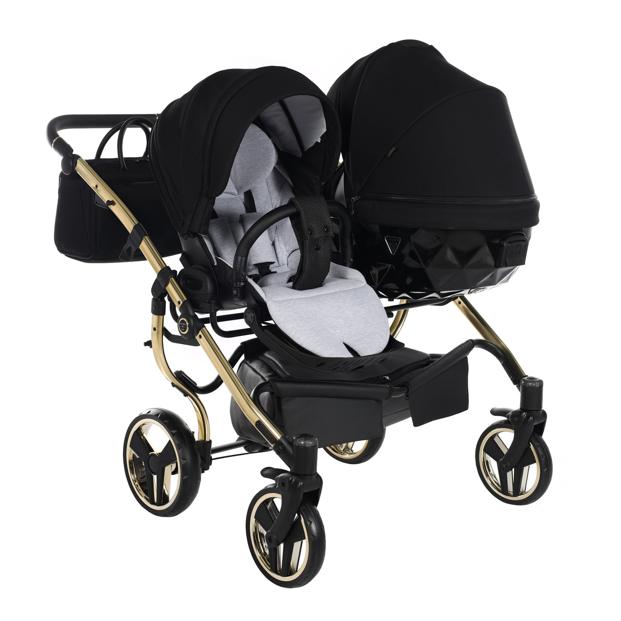 Junama Diamond S-Line Duo 02 Black Gold Dvīņu rati 2in1