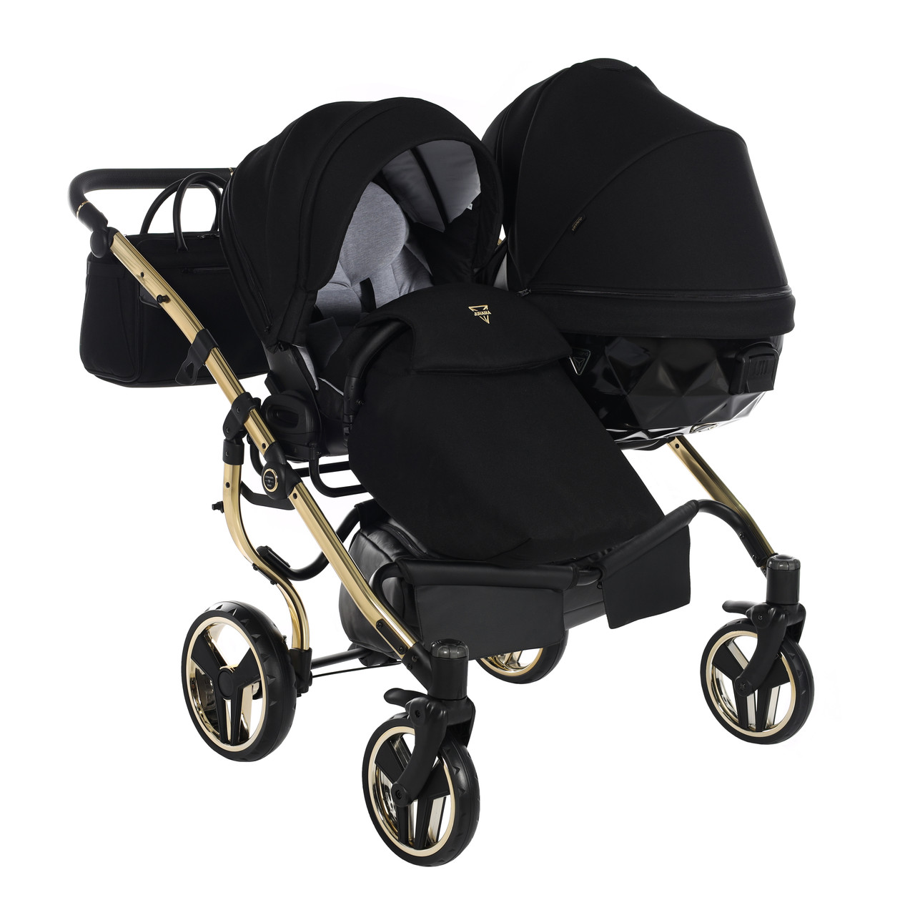 Junama Diamond S-Line Duo 02 Black Gold Dvīņu rati 2in1