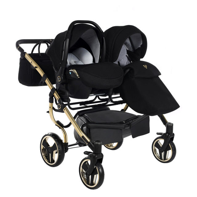 Junama Diamond S-Line Duo 02 Black Gold Dvīņu rati 2in1