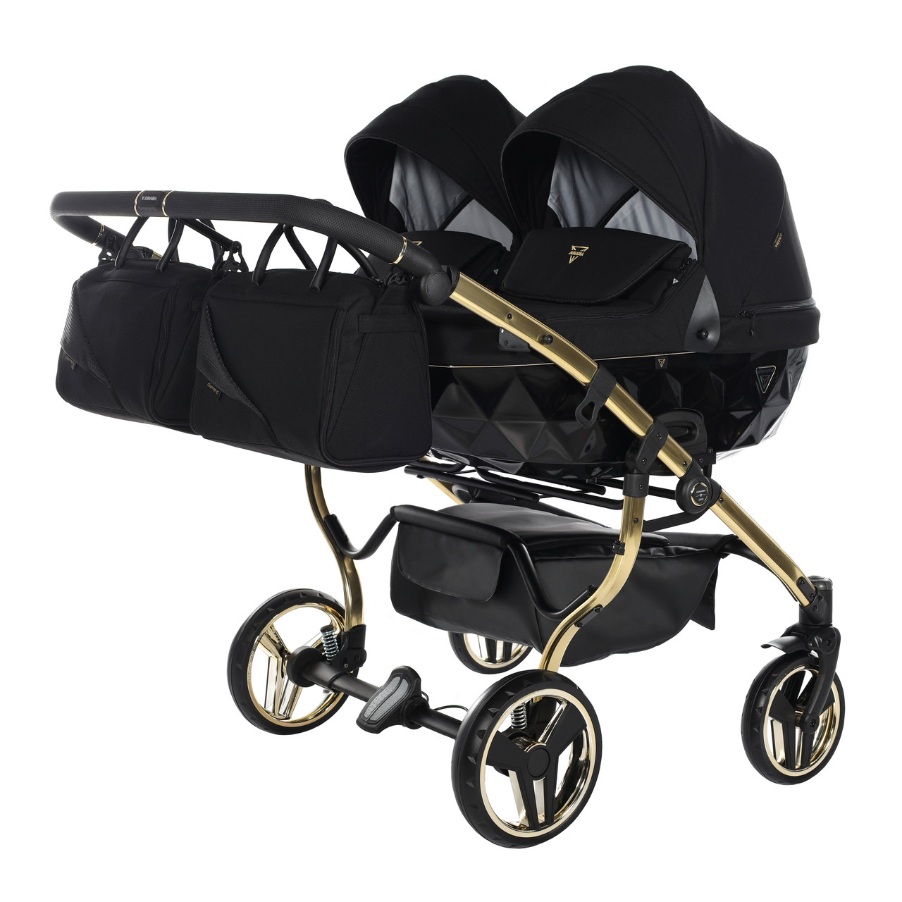 Junama Diamond S-Line Duo 02 Black Gold Dvīņu rati 2in1