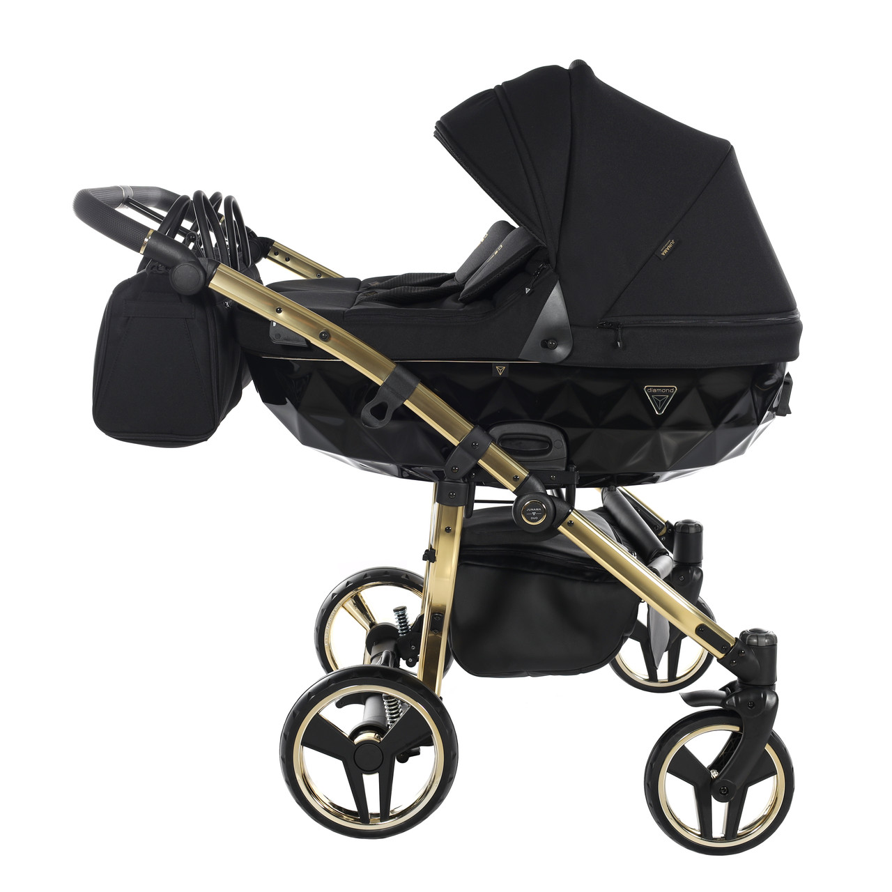 Junama Diamond S-Line Duo 02 Black Gold Dvīņu rati 2in1