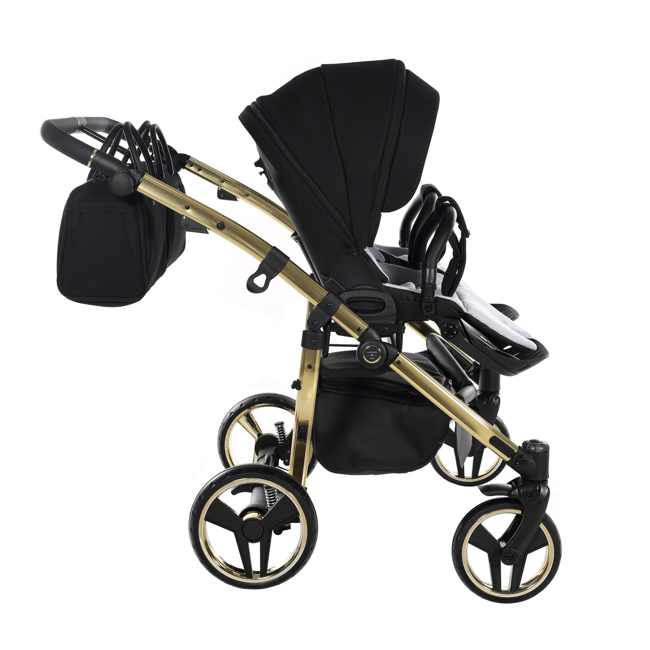 Junama Diamond S-Line Duo 02 Black Gold Dvīņu rati 2in1