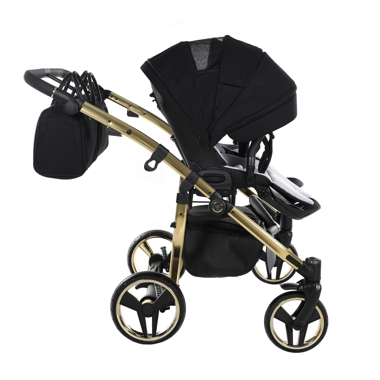 Junama Diamond S-Line Duo 02 Black Gold Dvīņu rati 2in1