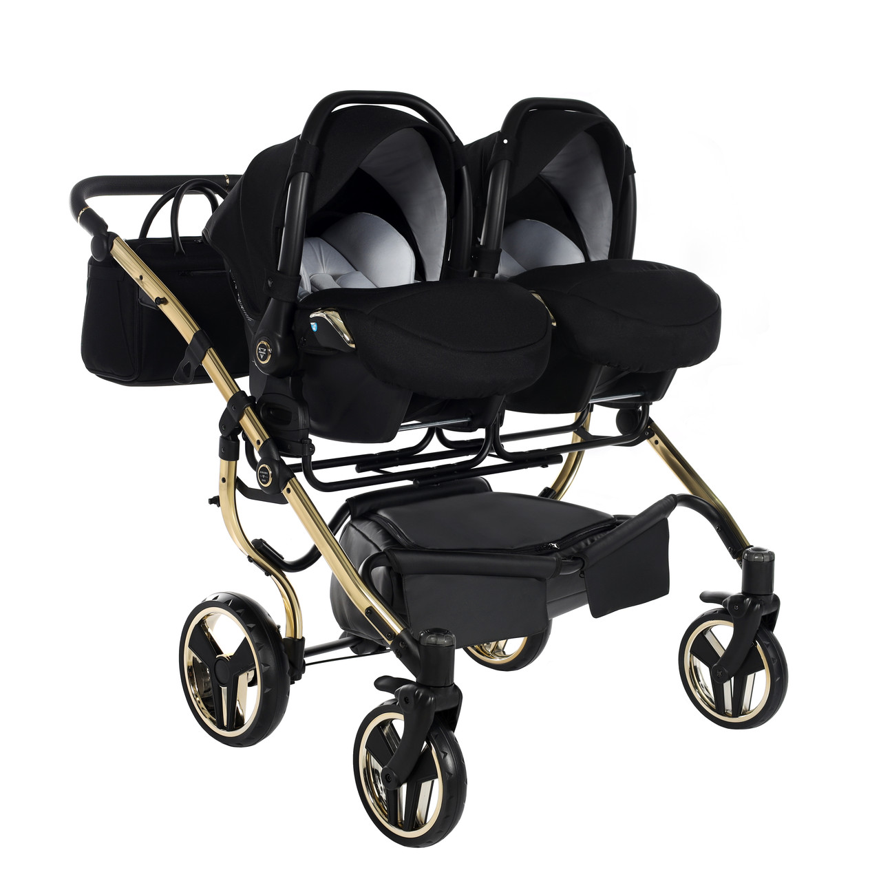 Junama Diamond S-Line Duo 02 Black Gold Dvīņu rati 2in1