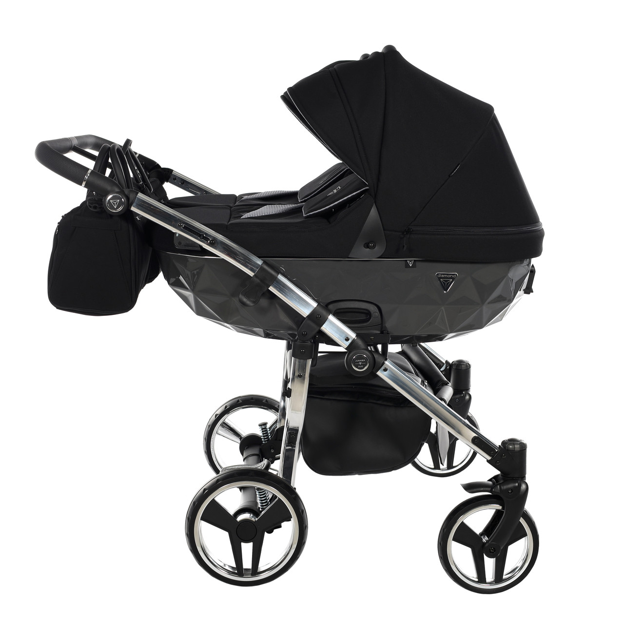 Junama Diamond S-Line Duo 03 Black Grey Dvīņu rati 2in1