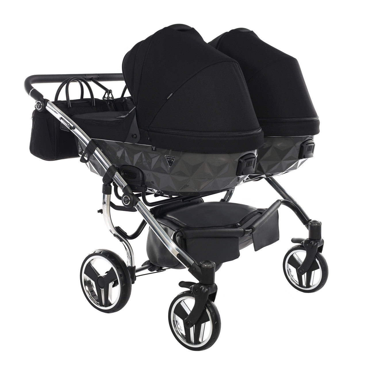 Junama Diamond S-Line Duo 03 Black Grey Dvīņu rati 2in1