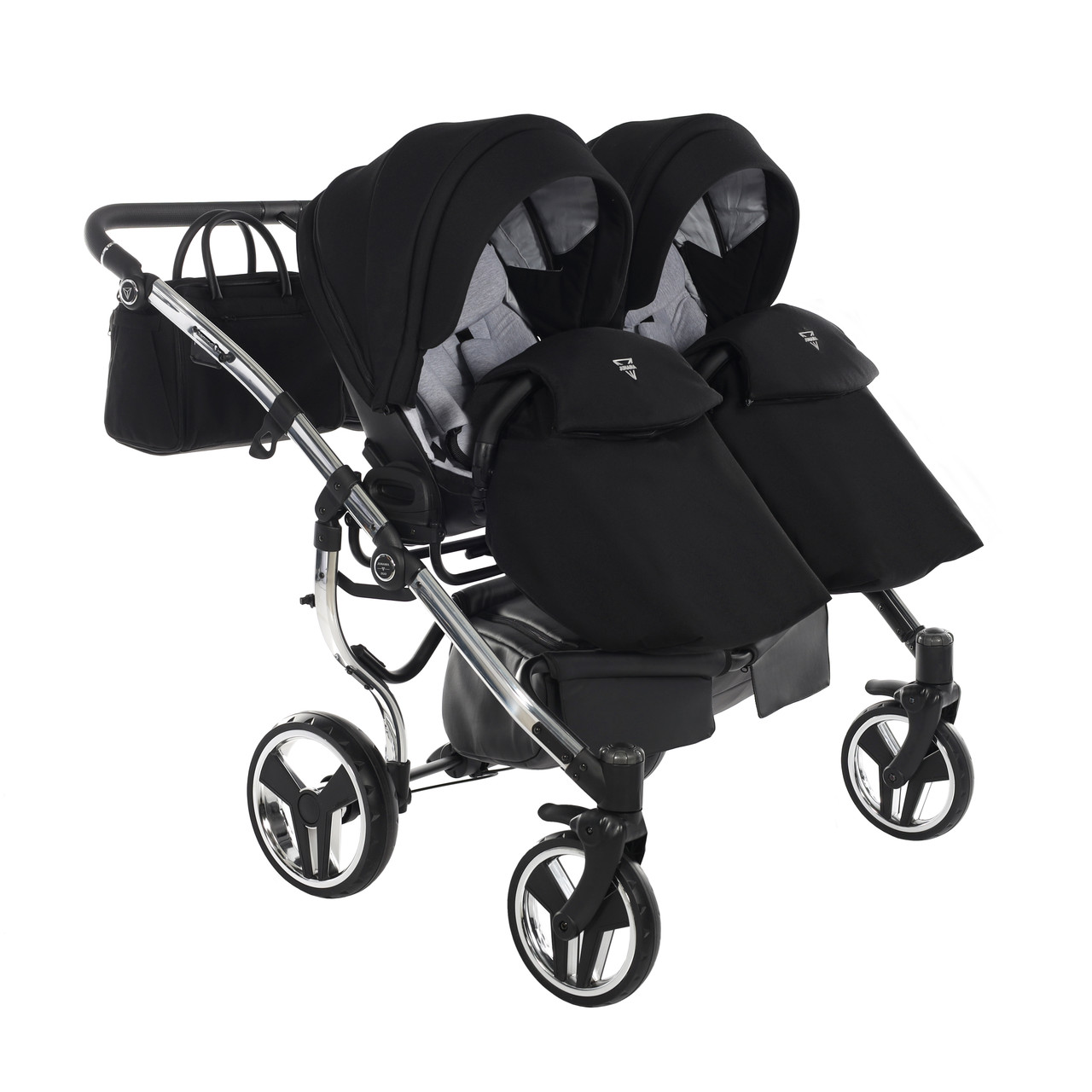 Junama Diamond S-Line Duo 03 Black Grey Dvīņu rati 2in1