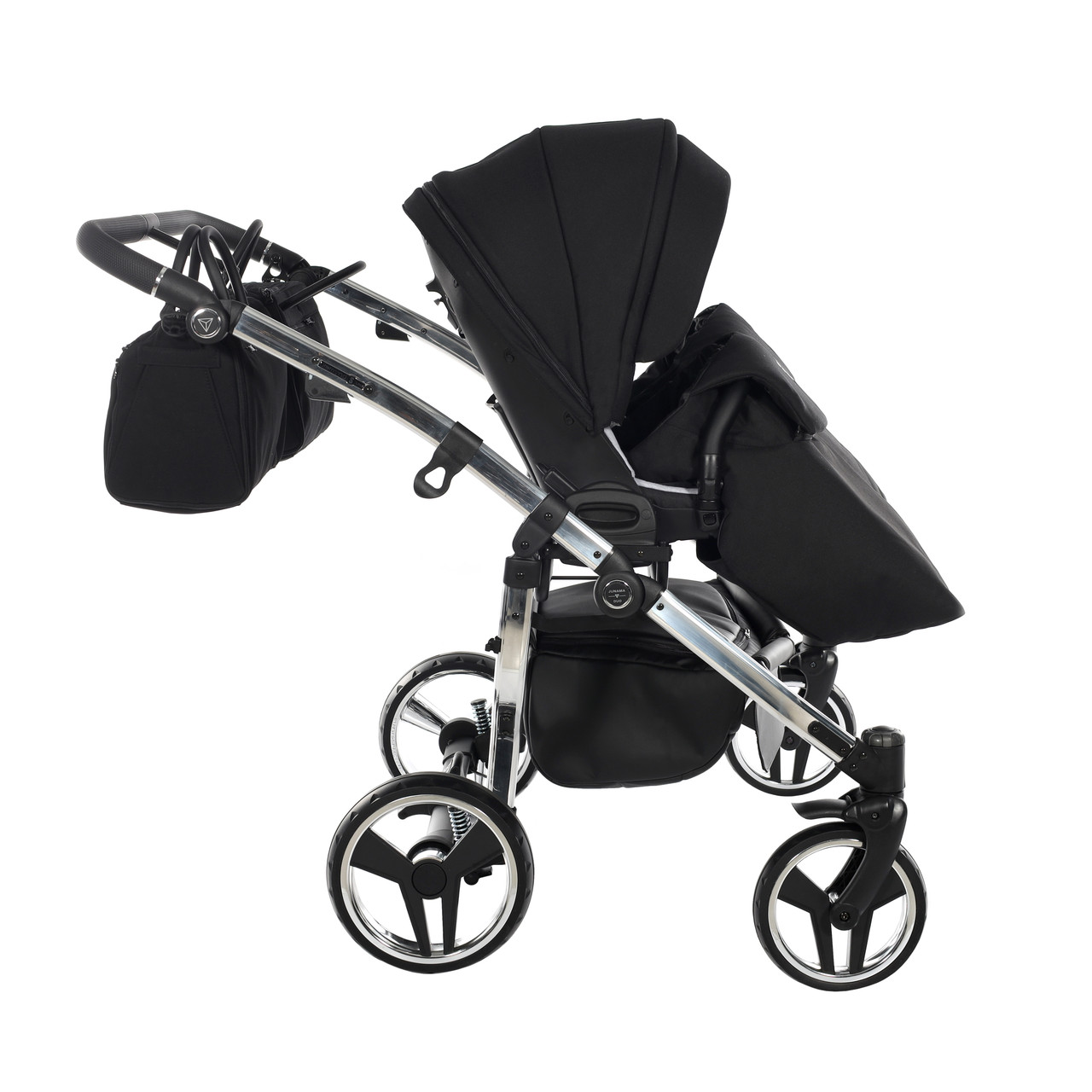 Junama Diamond S-Line Duo 03 Black Grey Dvīņu rati 2in1