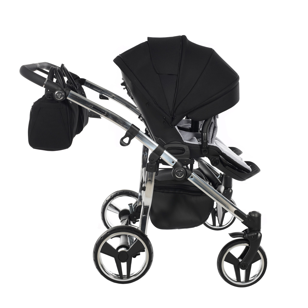 Junama Diamond S-Line Duo 03 Black Grey Dvīņu rati 2in1