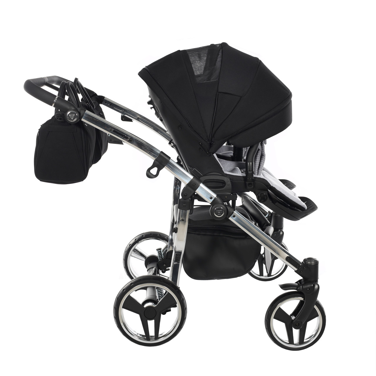 Junama Diamond S-Line Duo 03 Black Grey Dvīņu rati 3in1