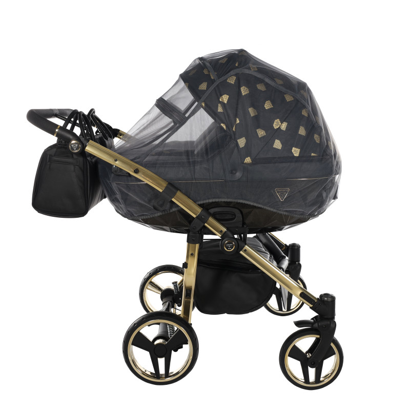 Junama Glow Duo 05 Black Gold Коляска для двойняшек 2in1