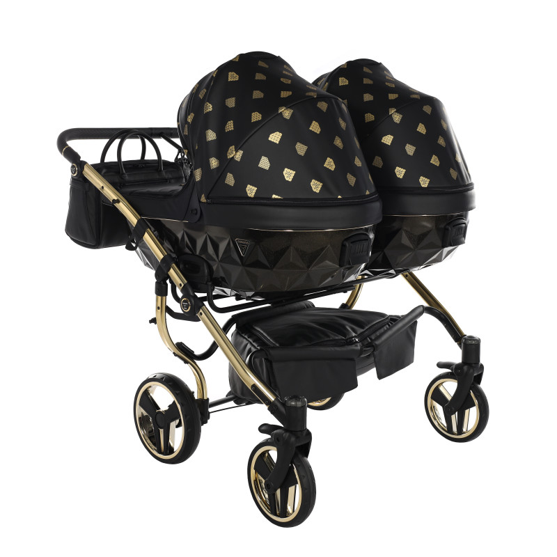 Junama Glow Duo 05 Black Gold Коляска для двойняшек 2in1