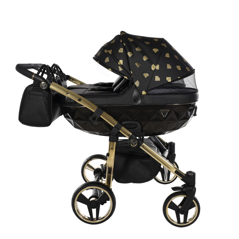 Junama Glow Duo 05 Black Gold Коляска для двойняшек 2in1