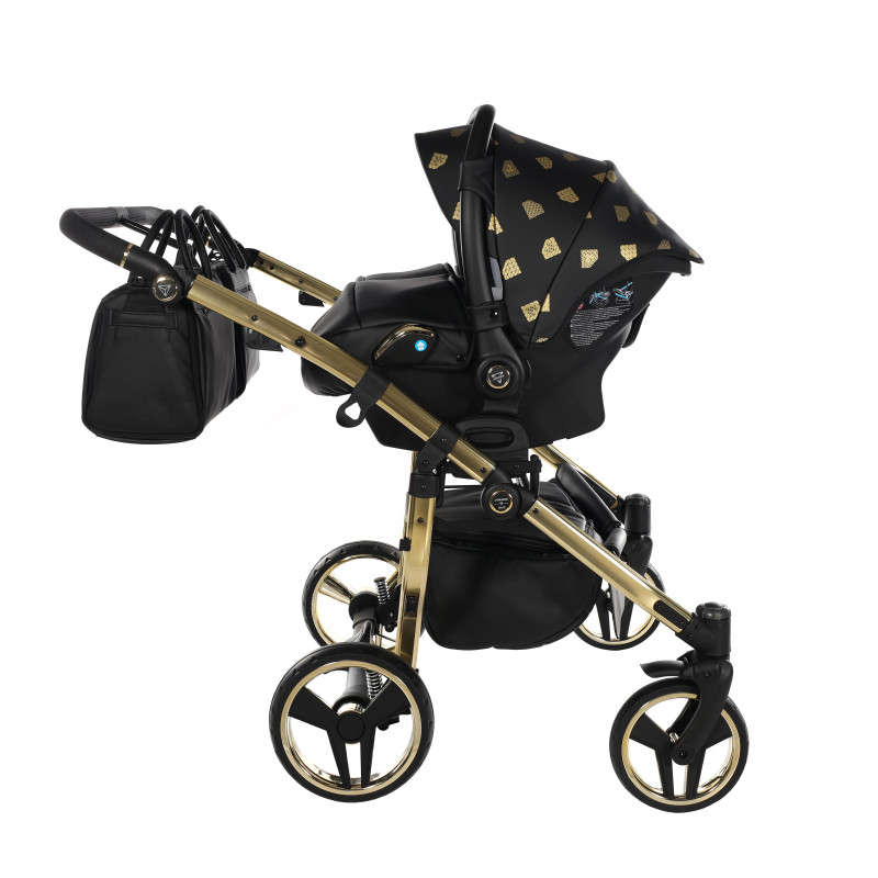 Junama Glow Duo 05 Black Gold Коляска для двойняшек 2in1