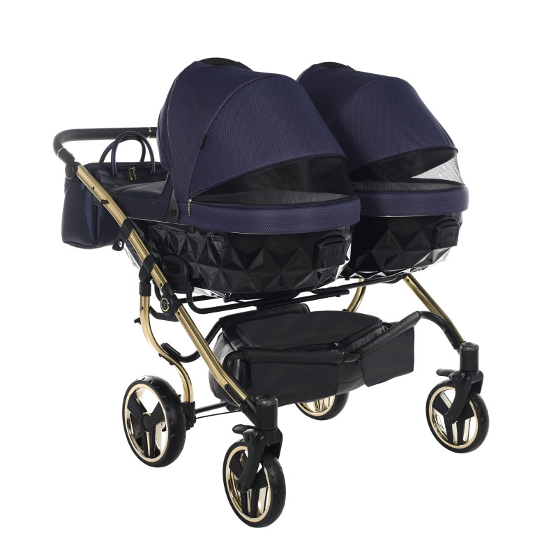 Junama Saphire Duo 01 Navy Blue Коляска для двойняшек 2in1