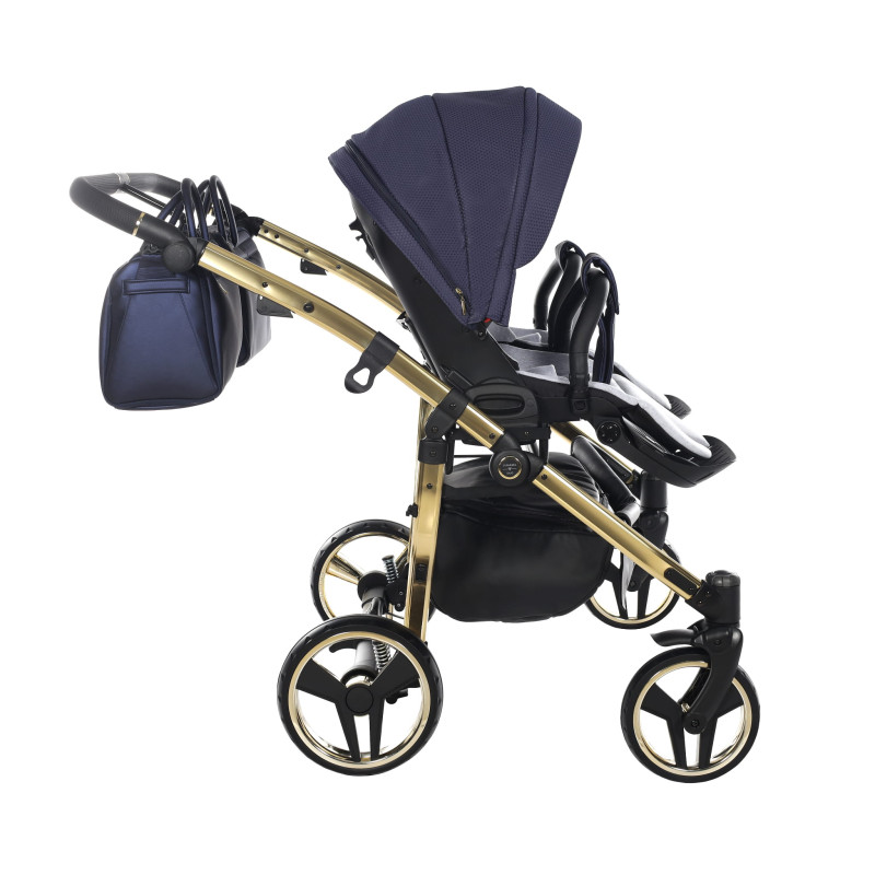 Junama Saphire Duo 01 Navy Blue Коляска для двойняшек 2in1