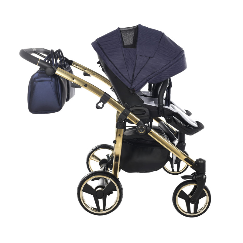 Junama Saphire Duo 01 Navy Blue Коляска для двойняшек 2in1