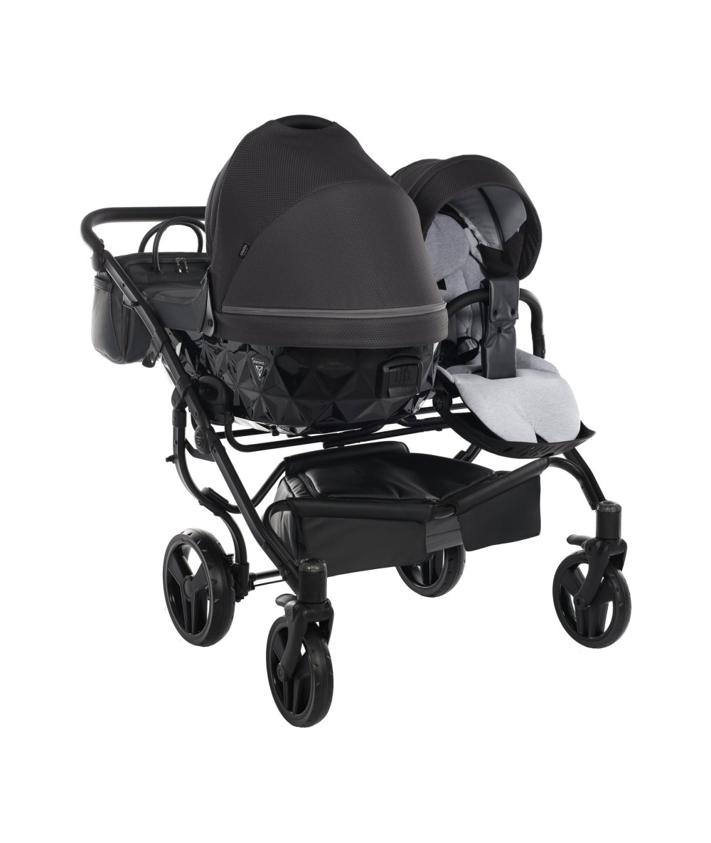 Junama Saphire Duo 02 Black Коляска для двойняшек 2in1