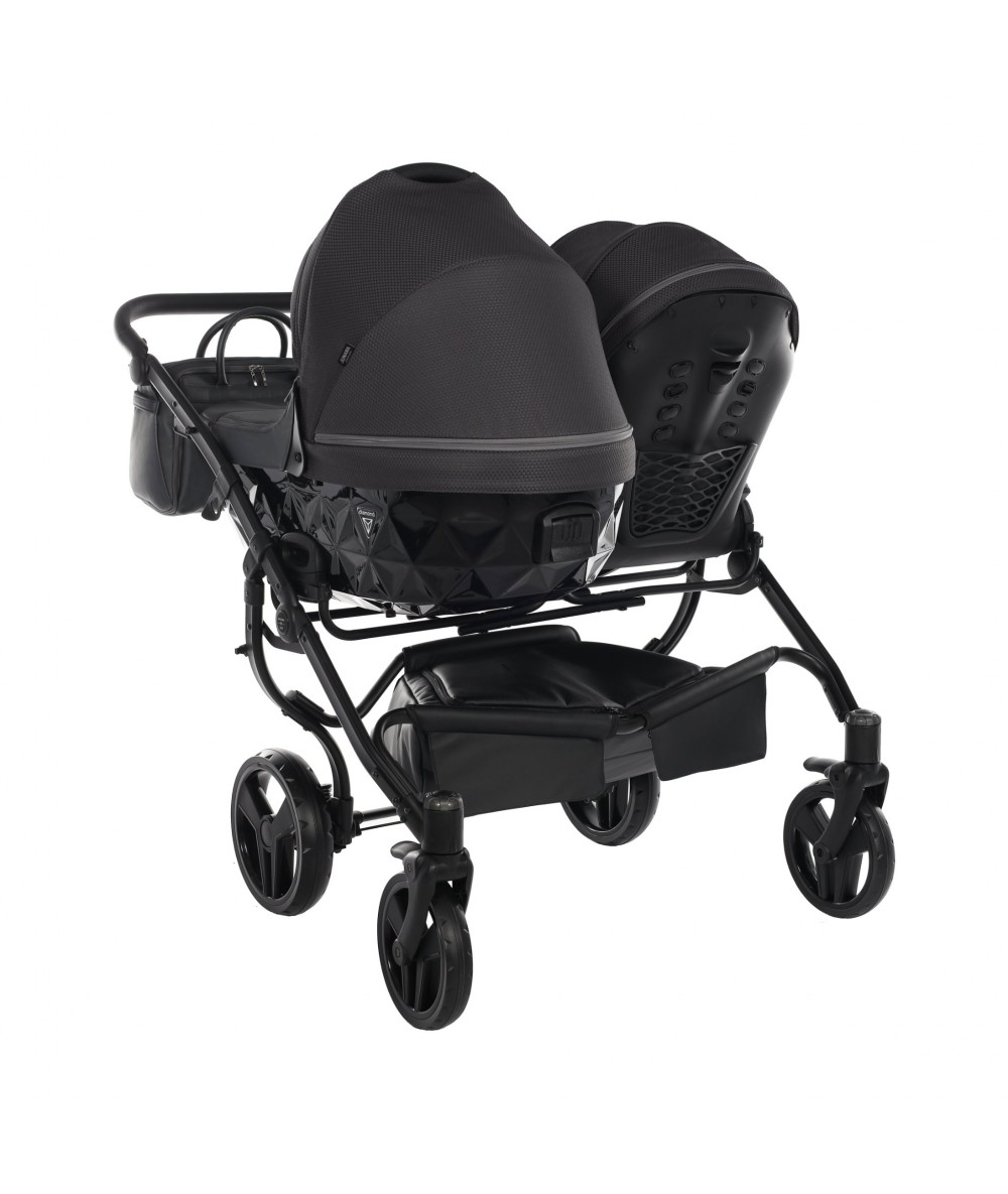 Junama Saphire Duo 02 Black Коляска для двойняшек 2in1