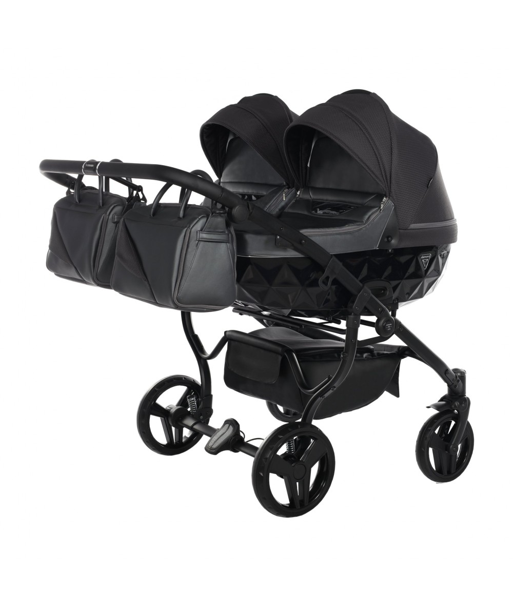 Junama Saphire Duo 02 Black Коляска для двойняшек 2in1