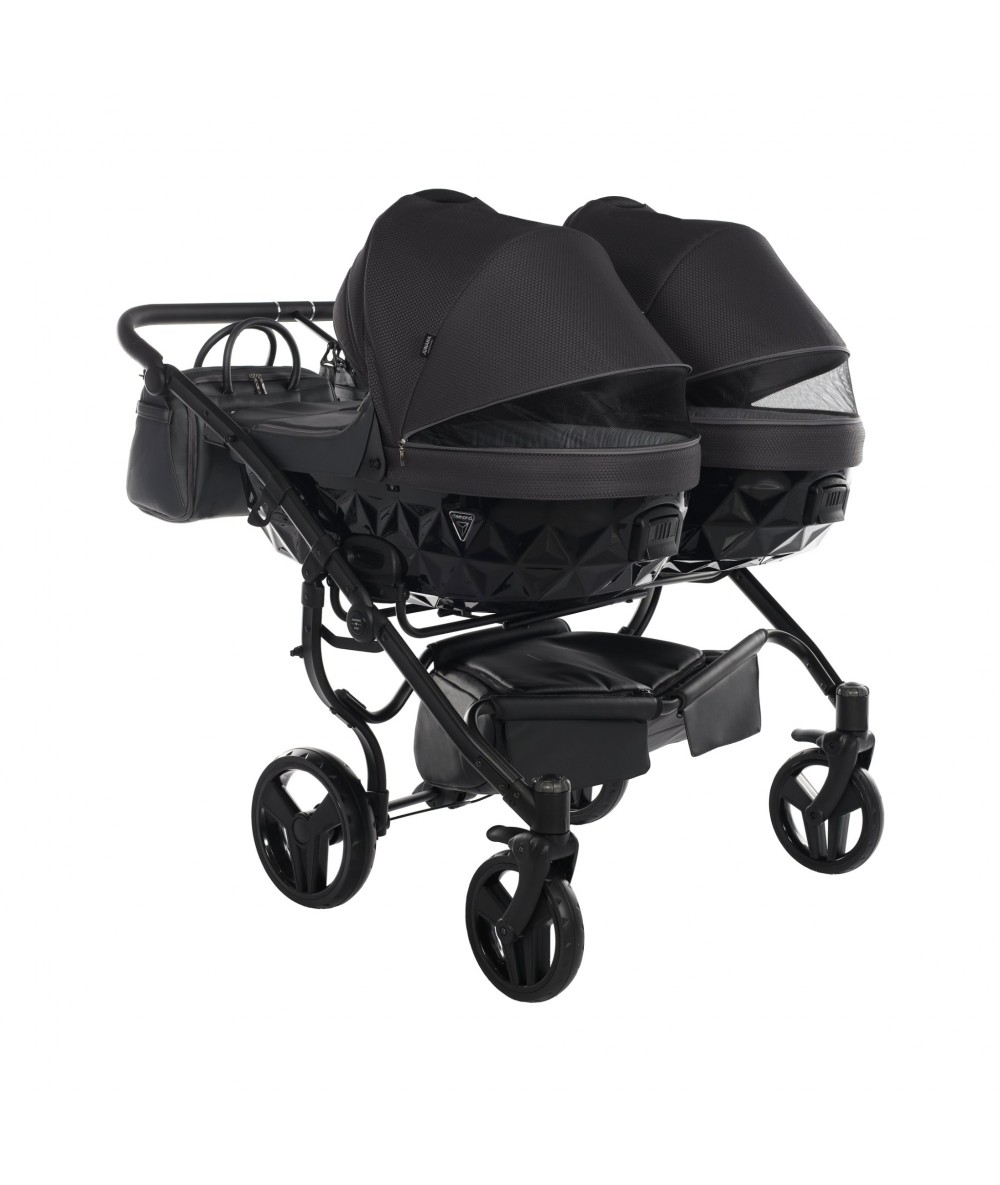 Junama Saphire Duo 02 Black Dvīņu rati 2in1