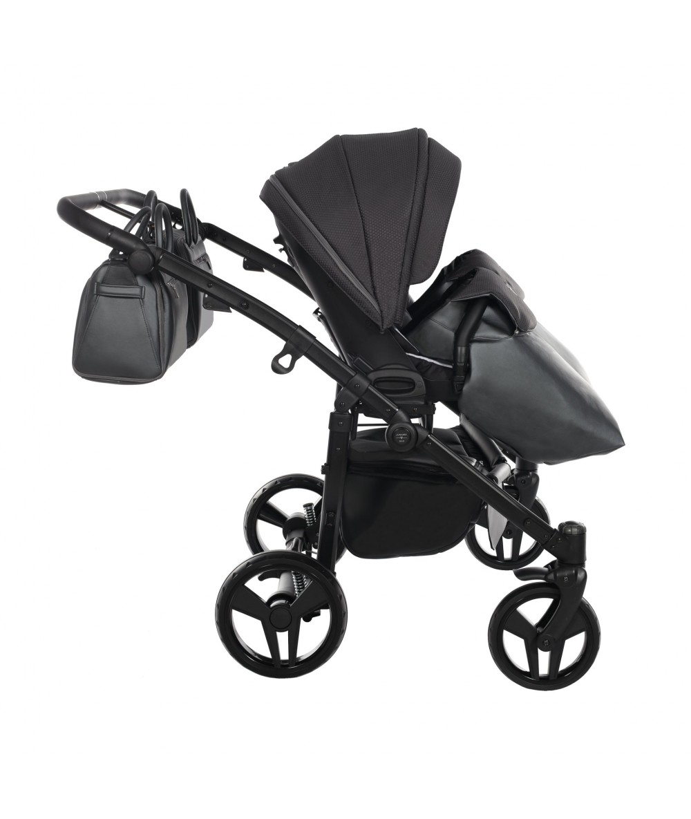 Junama Saphire Duo 02 Black Коляска для двойняшек 2in1