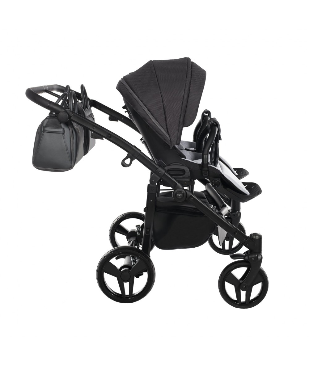 Junama Saphire Duo 02 Black Коляска для двойняшек 2in1