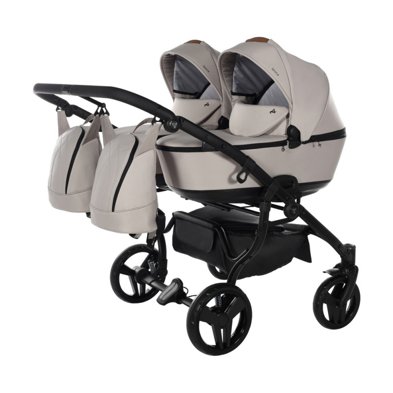 Junama Space Duo 02 Beige Коляска для двойняшек 2in1