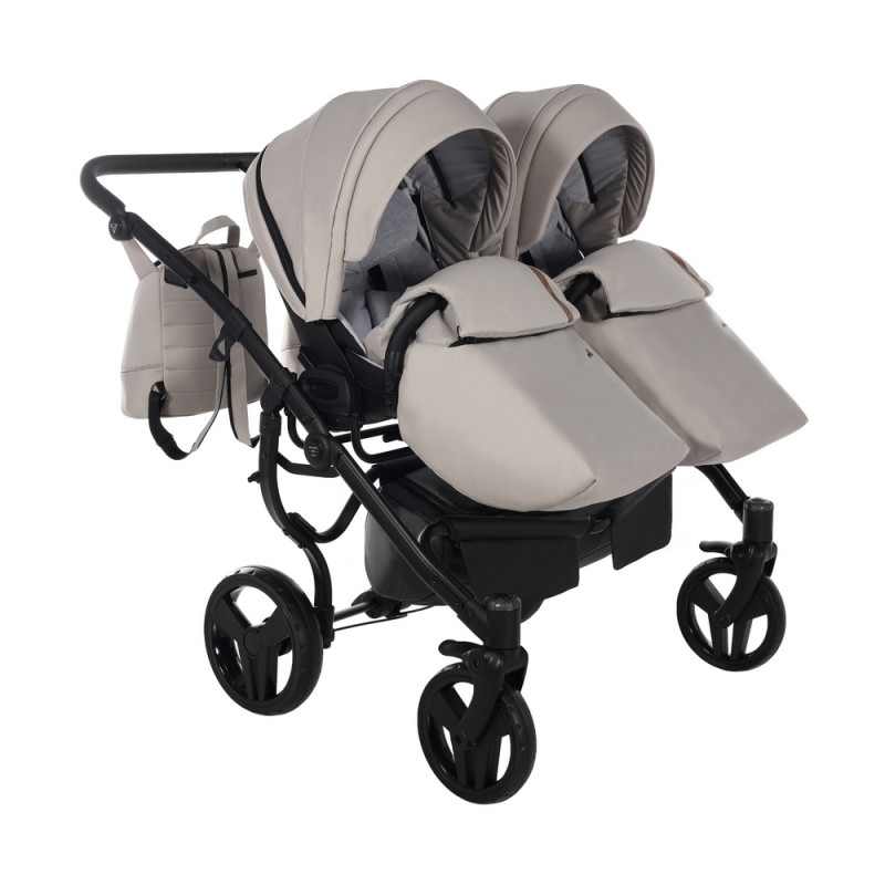 Junama Space Duo 02 Beige Коляска для двойняшек 2in1