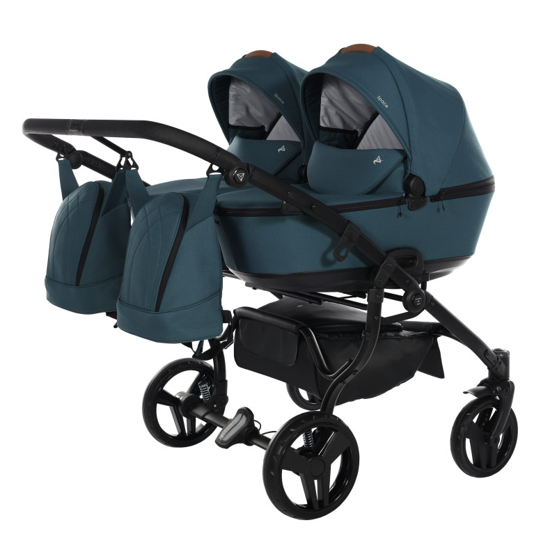 Junama Space Duo 03 Blue Коляска для двойняшек 2in1