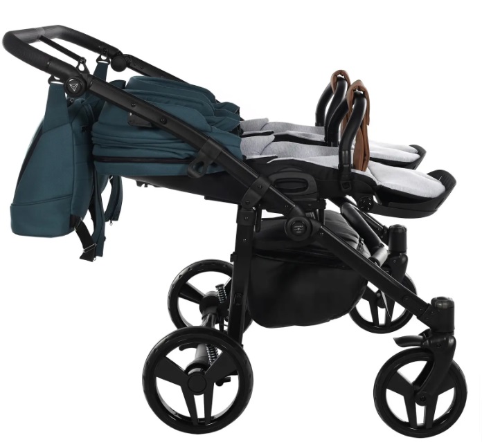 Junama Space Duo 03 Blue Коляска для двойняшек 2in1