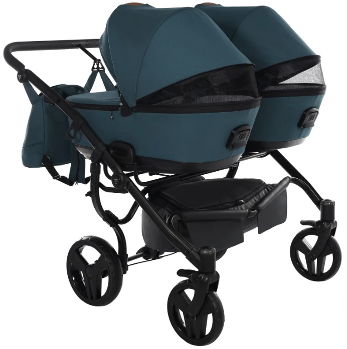 Junama Space Duo 03 Blue Коляска для двойняшек 2in1