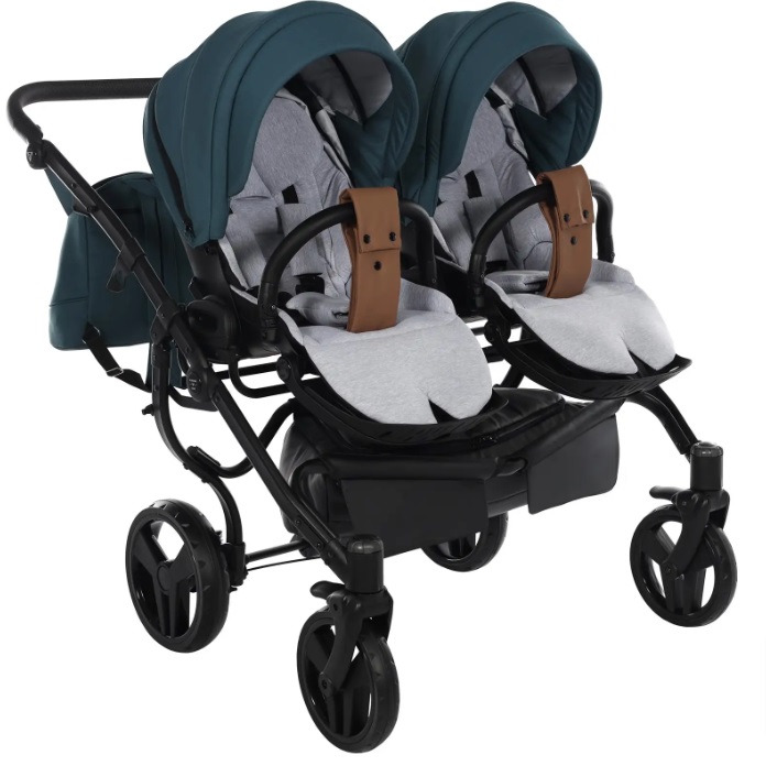 Junama Space Duo 03 Blue Коляска для двойняшек 3in1