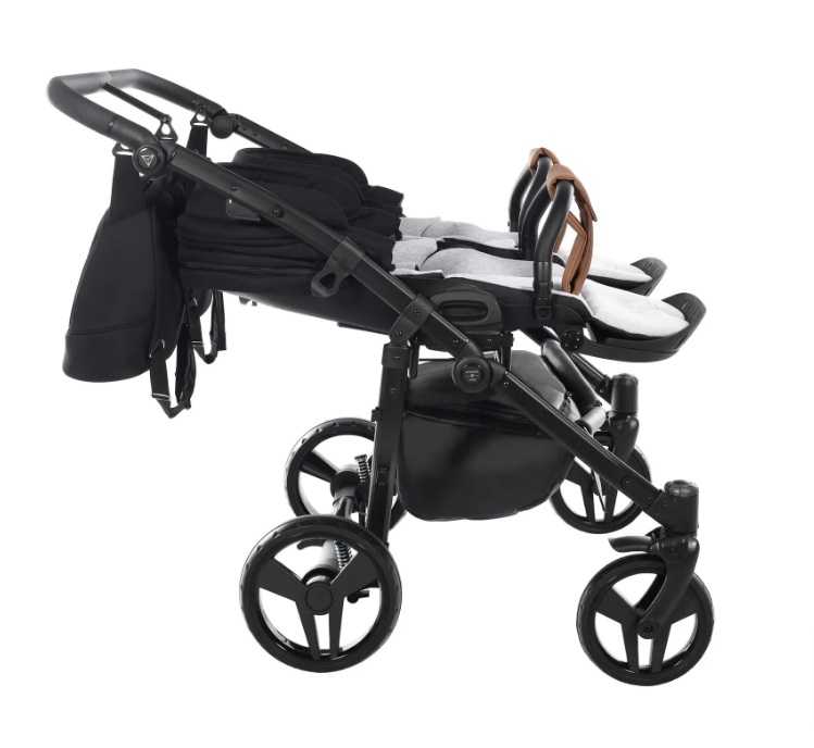 Junama Space Duo 04 Black Коляска для двойняшек 2in1