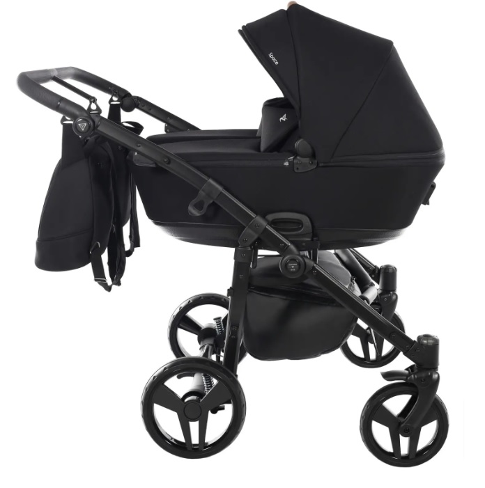 Junama Space Duo 04 Black Коляска для двойняшек 2in1