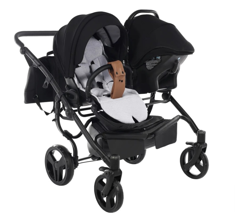 Junama Space Duo 04 Black Коляска для двойняшек 2in1