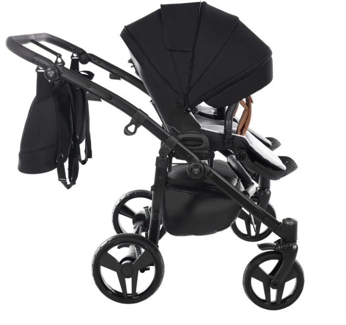 Junama Space Duo 04 Black Коляска для двойняшек 2in1